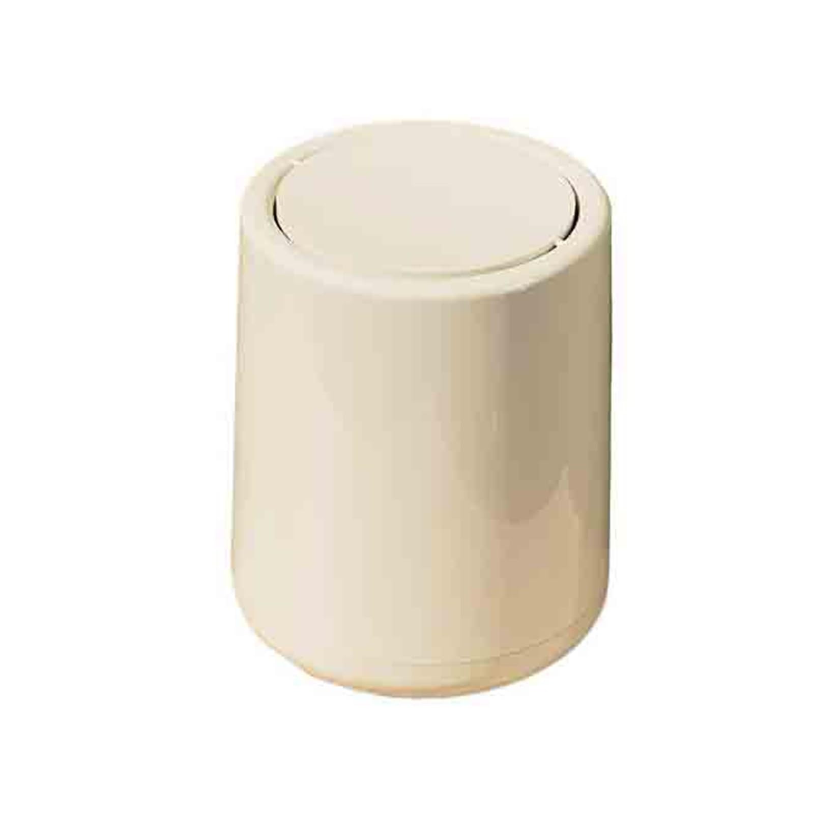 Waste Bins Large Capacity Household Garbage Bin With Lid Cute Living Room Bedroom Toilet Paper Basket(Beige)