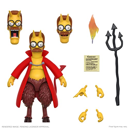 Super7 The Simpsons Devil Flanders - Ultimates! 7 In Action Figure #TOP16