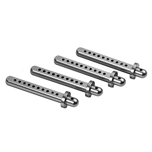 1/10 RC Crawler Cars Parts Aluminum Body Post Mounts 4PCS for SCX10 AXIAL 4WD (Titanium Color)