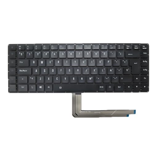 RTDPART Laptop 2-Zone RGB Backlight Keyboard For Gigabyte Aero 14 (GTX 1050 Ti) Aero 14-K7 14K V7 Spanish SP Black New