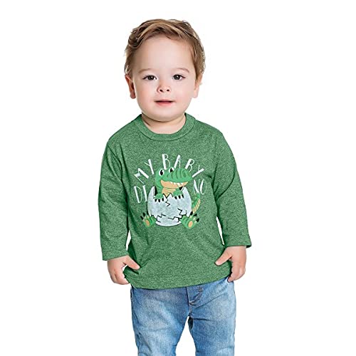 Roupa Para Bebê Camisa Bebê Menino Baby Dinossauro Verde - G