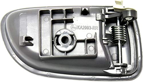 Evan Fischer Interior Rear Door Handle Compatible With 2003-2005 Kia Rio Gray Sedan/Wagon Passenger Side #TOP3