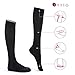 Fytto 1007 Women’s Compression Socks – Stylish, Lightweight & Breathable 15-20mmHg Flight Stockings – Professional Support for Business & Travel, Classic, Black, Medium