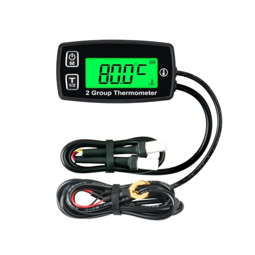 Il misuratore di temperatura digitale del motore con display LCD Taikemeti è stato progettato per misurare le temperature del motore come navi, tosaerba, motoseghe, ecc.