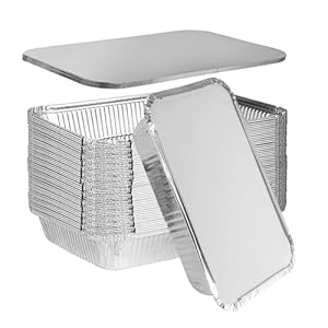 Xinfuquan Alu Grillschalen mit Deckel 20 Stück