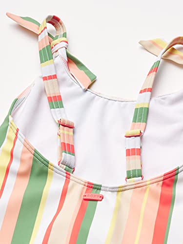 Roxy Girls Colorful Party One Piece Swimsuit, Turf Green Dreaming Stripe V S, 14 Us #TOP1