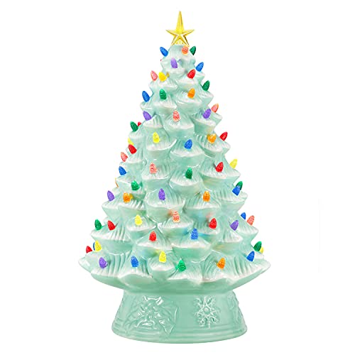 home ceramic christmas tree with lights