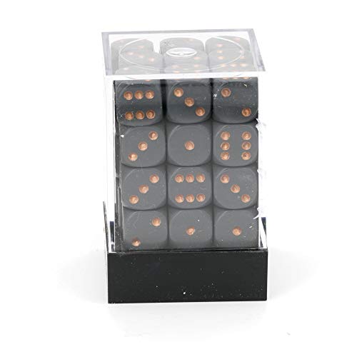 Chessex Dice Dnd Dice Set-Chessex D&D Dice-12Mm Opaque Dark Grey And Copper Plastic Polyhedral Dice Set-Dungeons And Dragons Dice Includes 36 Dice – D6, Various (Chx25820) #TOP4
