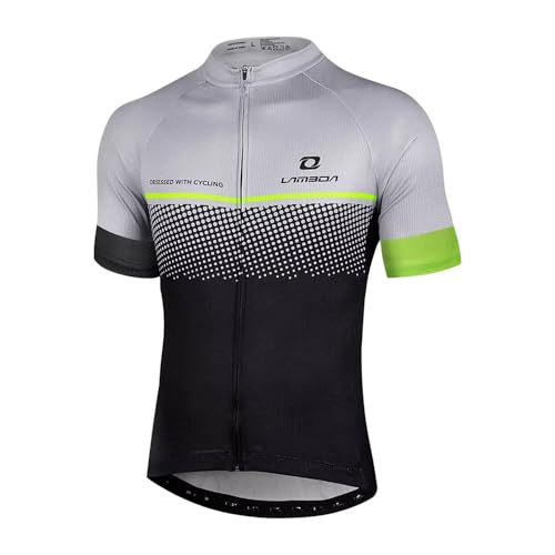 LAMEDA Cycling Jersey Mens Short Sleeves Mountain Bike with 