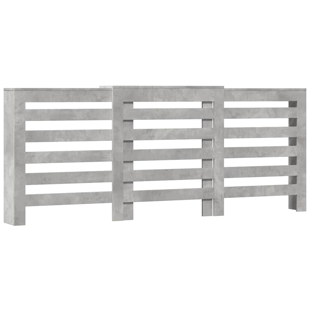 Vidaxl Radiator Cover Heater Cover Slat Cabinet Concrete Grey Engineered Wood