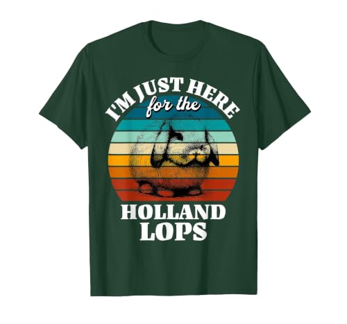 Holland Lop I'm Just Here for Holland Lop Rabbit T-Shirt, Men, Dark Green, 3X-Large