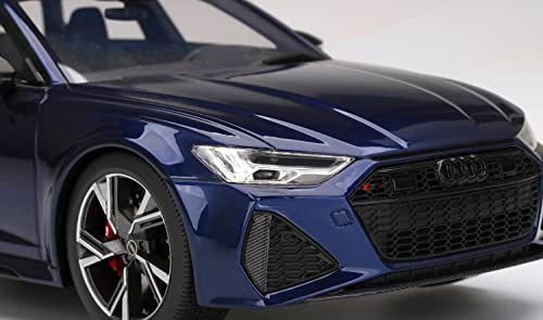 TOP SPEED - TS0315 Miniature Collectible Car, Carbon Black Navarra Blue Metallic - Image 4