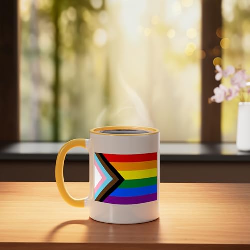 Taza de cerámica 11 onzas con bandera LGBTQ miniatura 3