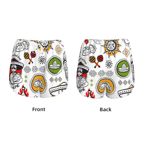 Short de yoga mexicain XX-Large ample et extensible blanc