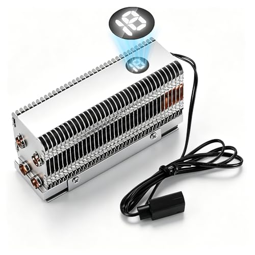 Image of ZORBES M.2 2280 SSD Heatsink with Digital Temperature Display, High Performance Aluminum Fin & Copper Heat Pipe Cooler for PCIe 4.0 /5.0 NVMe SSD, Thermal Cooling Solution, 11x5x8x3.5cm