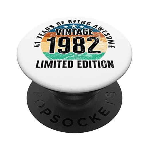 41 cumpleaños Año de nacimiento 1982 Edición limitada PopSockets PopGrip Intercambiable