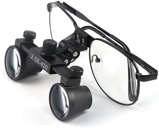 2.5X Loupe Binocular Magnifier Loupes with Metal Frame