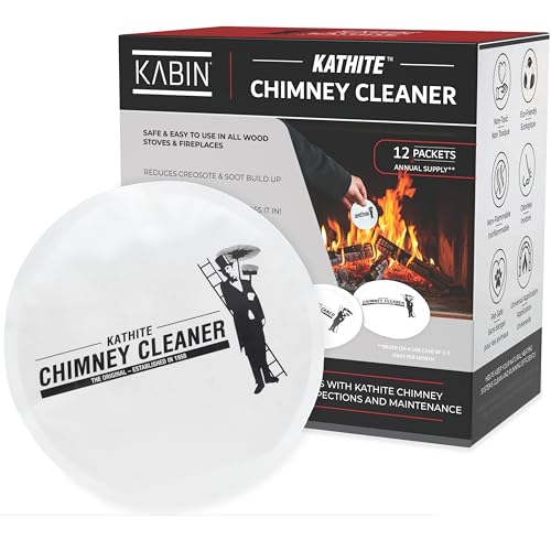 KABIN KATHITE Creosote Concentrate Buster - Triple Power Remover Packets - Fireplace Cleaner & Chimney Sweeping Kit Premium Creosote & Soot Remover Case of 12 Toss-In Packets