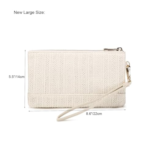 Image of Straw Clutch Purse for Beach Summer Vacation Bag Woven Handbag for Women