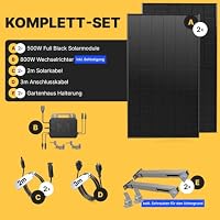 Solakon® 1000W Balkonkraftwerk mit Halterung für Gartenhaus, 3m Kabel – Ansicht 4
