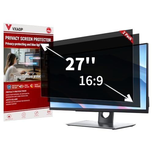 Vxaop [2-Pack] 27 Inch Computer Privacy Screen Filter (16:9 Aspect Ratio)