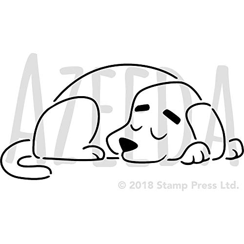 Azeeda Grand A2 'Chien Endormi' Pochoir Mural (WS00033381)