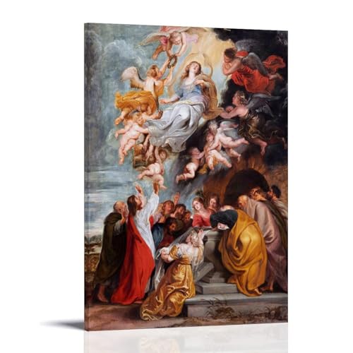 Peter Paul Rubens Painter Works - Pósteres de La Asunción de la Virgen, decoración del hogar, arte de pared, impresión de cuadros decorativos para dormitorio, pinturas decorativas para habitación,