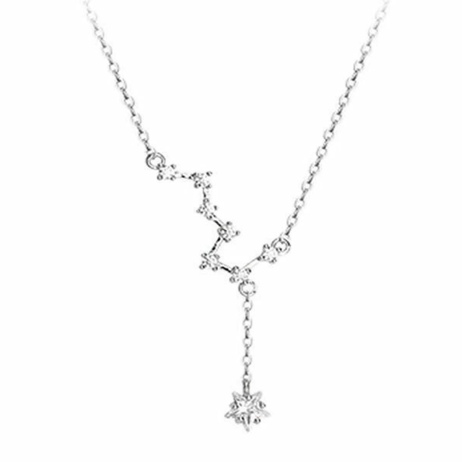 Pendentif céleste en argent S925 avec chaîne ras du cou moderne - 8