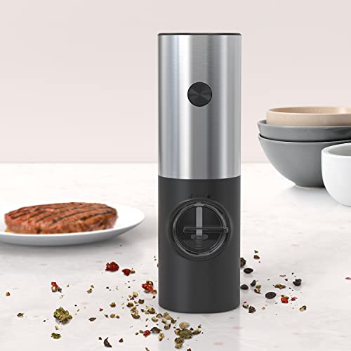 Moedor Elétrico De Sal E Pimenta Para Cozinha (Preta)