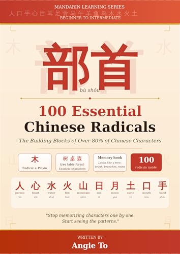 100 Essential Chinese Radicals: The Building Blocks of Over 80% of Chinese Characters — With Pinyin, Meanings, Examples & Memory Hooks