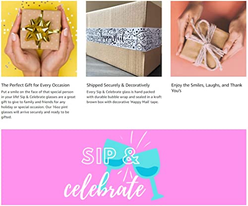 Best Effin' Bonus Dad - Step Dad Gift - Stepdad Birthday Present - 16Oz Pint Glass Mug Drinking Cup #TOP6