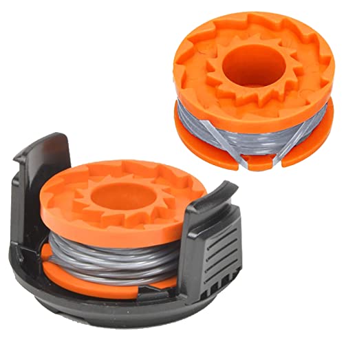 SPARES2GO Line & Spools x 2 + Cover Compatible with Qualcast CGT183A CGT18LA1 Strimmer Trimmer