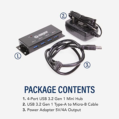 Usbgear 4 Port Usb 3.2 Gen 1 Mini High-Power Hub W/Port Status Leds #TOP5