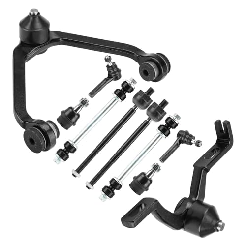 10pc Front Upper Control Arms Suspension Kit(2-Piece Design Torsion Bar System) Fit for 1998-2001 Ford Explorer Mercury Mountaineer 1998-2011 Ranger 1999 Mazda B2500 with Lower Ball Joints