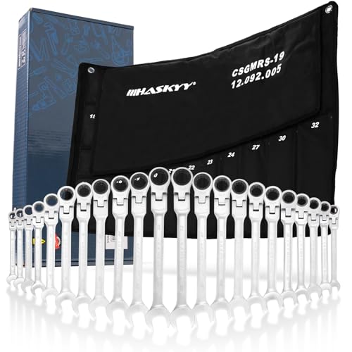 - Haskyy Lot de 22 clés à cliquet 8-32 mm clé à fourche