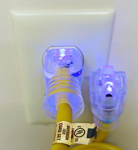 Odorstop Extension Cords With Blue Led Lights On Both Ends (12/3, 30 Ft) #TOP1