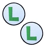 B-Sheep 2PCS Small L Embroidered Iron On Patches for Decorate Craft Clothes