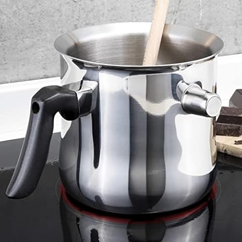 Milchtopf Simmertopf 1,2 Liter Doppelwandig Cover