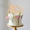 CANTLY Love Is In Bloom Wood Cake Topper - Floral Bridal Shower Party Cake Decoration Supplies, Wildflower Themed Wedding Shower, Engagement, Bachelorette Party Cake Decor #3