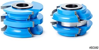 Miniatura 3 de Amana Tool - SC596 - Puerta exterior (2 piezas, con punta de carburo, 3 alas, 3  1732 diámetro)