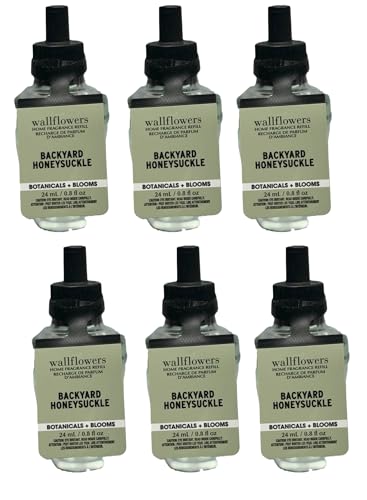 Bath and Body Works Wallflower Refills Home Fragrance - Pack of 6 (Backyard Honeysuckle)