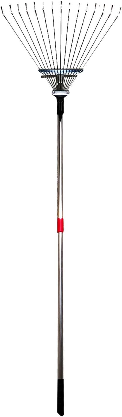Barnel B999 Adjustable Width Aluminum Telescoping Handle Steel Head Fan Rake