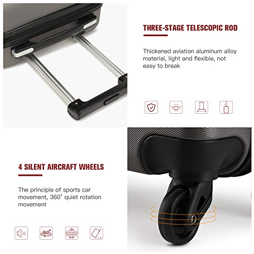 Kono Carry on Suitcase 19 Inch Hardside Carry on Luggage Small Suitcase with Spinner Wheels Lightweight Rolling Cabin… - Image 4