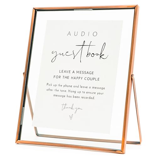 Image of Calculs Audio Guest Book Sign, Copper 8x10 Floating Picture Frame
