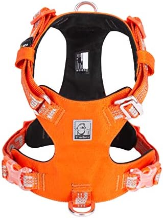 Truelove Explosion-Proof Waterproof Fabric Dog Harness High Density Nylon Webbing Light-Weight Outdoor Product Suitable Small and Medium Large Dog TLH6282(Army Green, L)