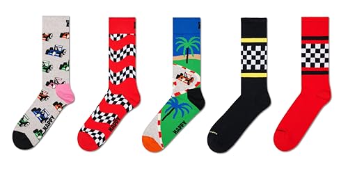 Happy Socks Unisex's Standard 5-Pack Socks, Winning Formula, M/L