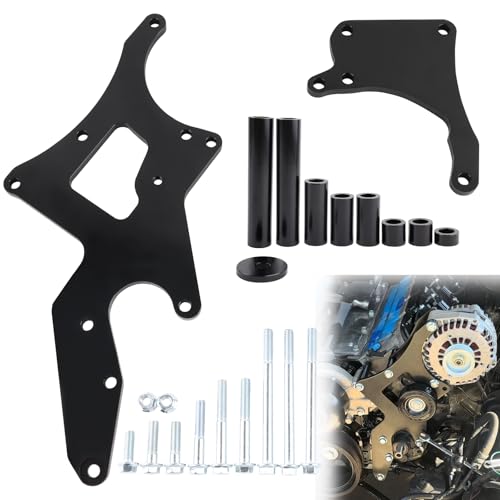 RiAiCiING LS Engine Serpentine Bracket Alternator Power Steering Pump Swap Conversion for GM Chevrolet LS1 LS2 LS3 LS6 LS7 4.8L 5.3L 6.0L 6.2L Truck & SUV Engines