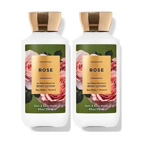 Bath & Body Works Rose Super Smooth Body Lotion Sets Gift For Women 8 Oz -2 Pack (Rose) Cover