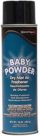 Quest Specialty 337001 Dry Mist Air Freshener, Baby Powder