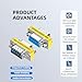 LNHCAW db9 Connector Null Modem Adapter，9-Pin Serial vga Adapter RS232 db9 Gender Changer,for Computer and Industrial Device Data Transfer(F-F, M-F, M-M)